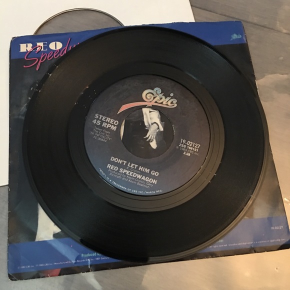 REO SPEEDWAGON 7”- DONT LET HIM GO original 1980 PRESSING Good condition - Picture 3 of 4